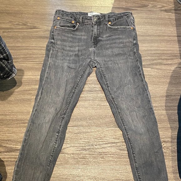 Black Zara Denim Jeans, Size 8 - Picture 1 of 2